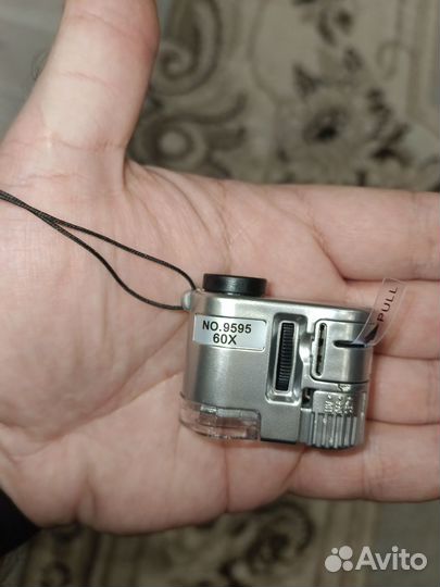 Настоящий Микроскоп 100 х карманный брелок