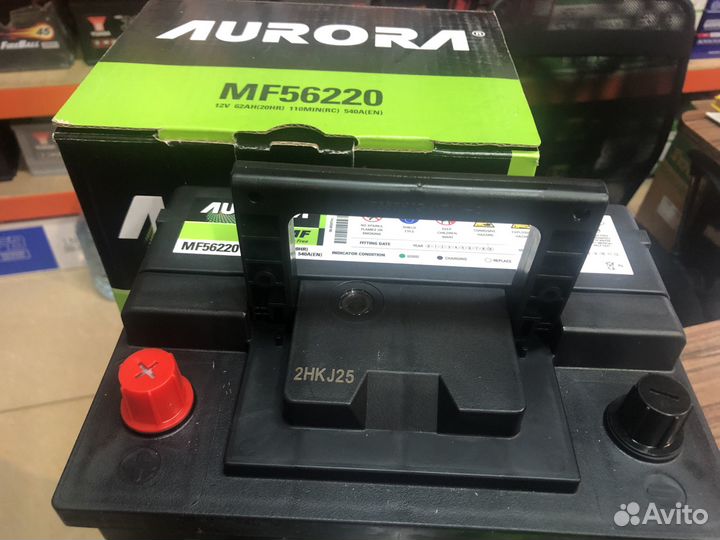 Аккумулятор Aurora 62Ач прямая полярность MF56220
