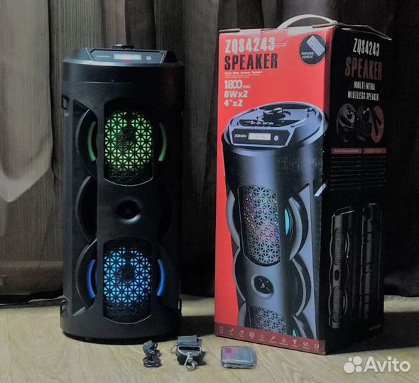 Блютуз колонка беспроводная с подсветкой