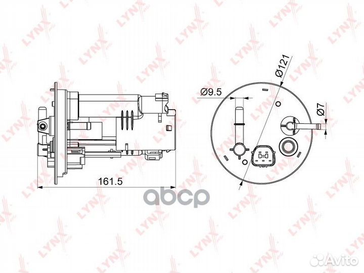 Фильтр топливный LF1080M lynxauto