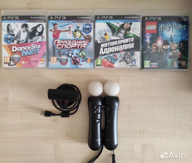 PS3 Move камера + 5 игр