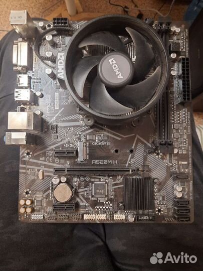 Процессор Ryzen 5 2600 + мать Gigabyte A520M H