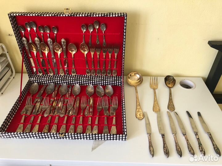 Итальянский набор столовых приборов/мельхиор