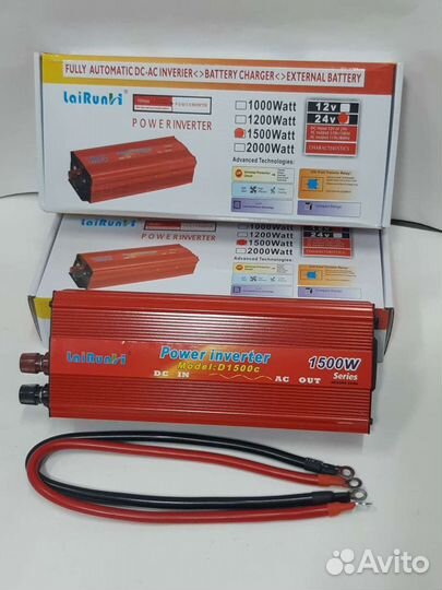 Преобразователь 1500w 12v, инвертор 1500w