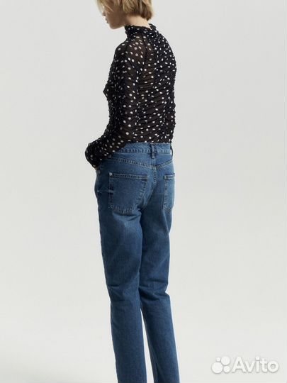 Сетчатый лонгслив lime S