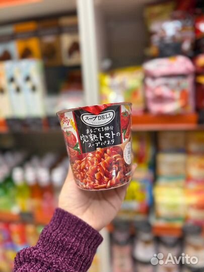 Японский суп с макаронами и томатами