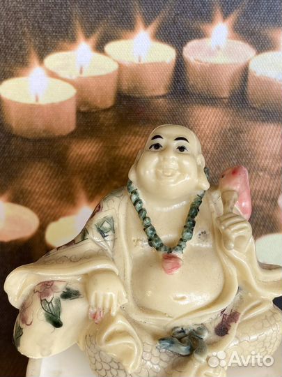 Хотэй. Нэцкэ коллекционная. Роспись по кости