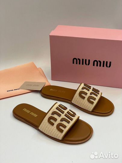 Шлепки женские MIU MIU