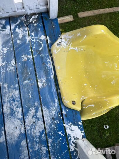 Детский уличный домик площадка с горкой