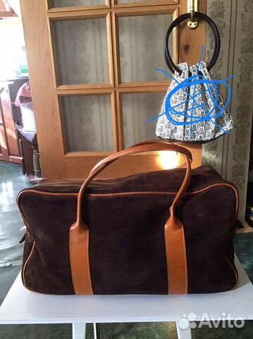 Сумка натуральная замша—кожа