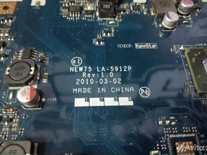 Материнская плата new75 la-5912p rev 1.0 донор