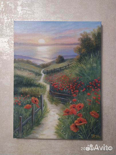 Картина маслом на холсте пейзаж