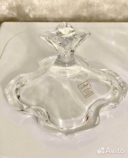 Конфетница Италия стразы Сваровски 15см h