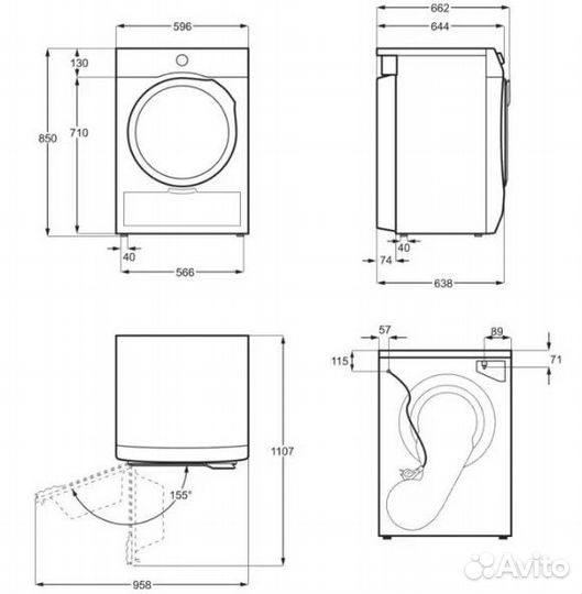 Сушильная машина Electrolux EW8H359S Новая