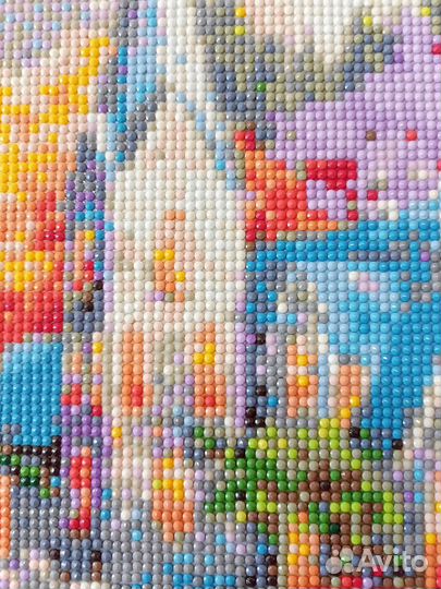 Пейзаж из алмазной мозаики, готовый