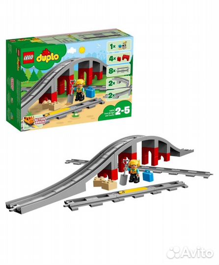Lego duplo поезд + мост