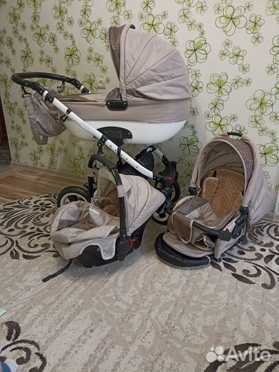 Коляска adamex 3 в 1 бу