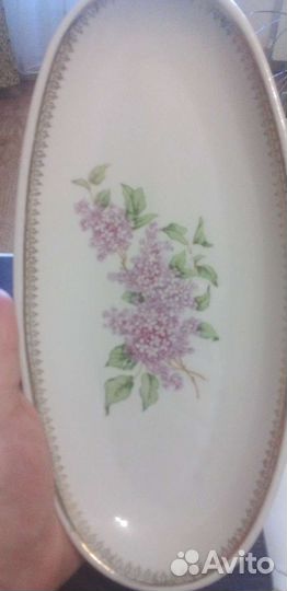 Блюдо селедочница фарфор СССР