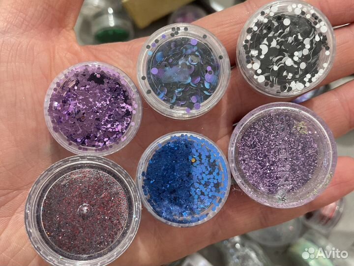 Блески и инструменты для дизайна ногтей