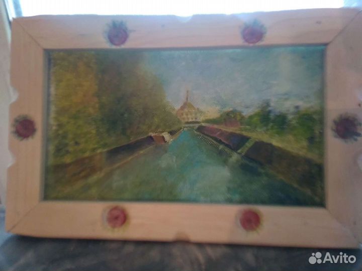 Картина маслом на оргалите