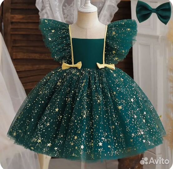 Новогоднее платье для девочки Ёлочка 104-128