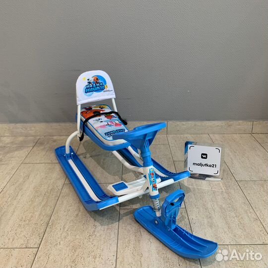 Снегокат «Ми-ми-мишки» белый карскас (арт. тс4-1/м