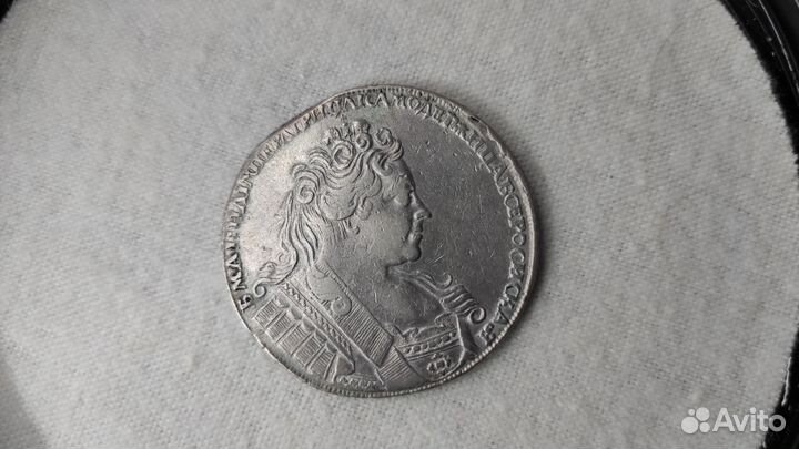 Серебряная монета 1 рубль 1731 г. Анна