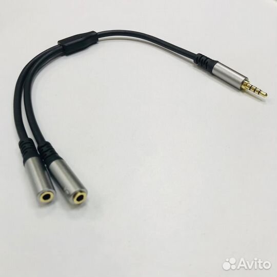 Переходник Jack 3.5мм - розетка микрофон+ наушники