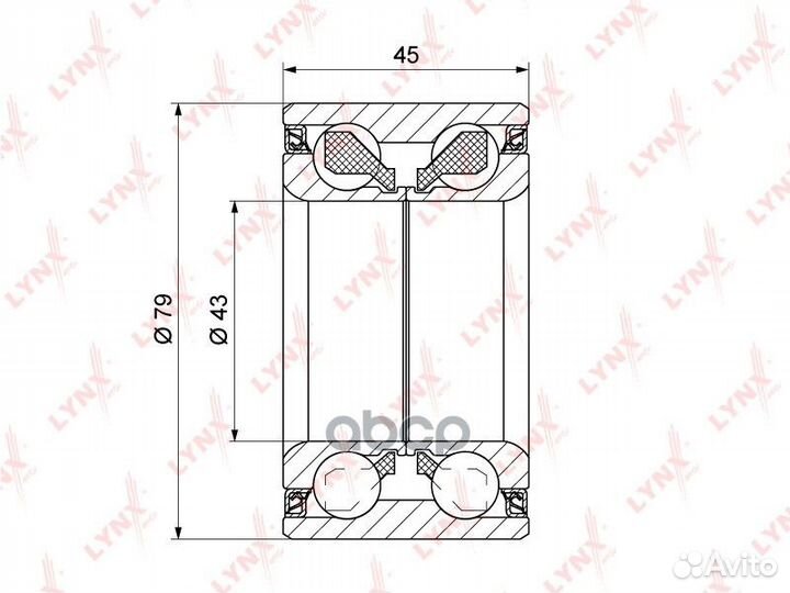 WB-1272 к-кт подшипника ступицы задней Nissan