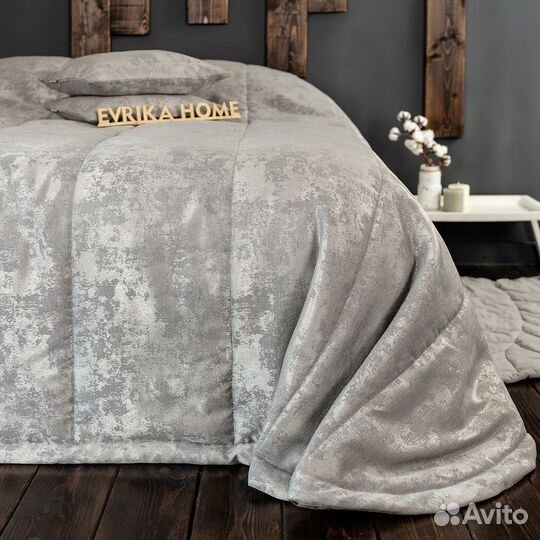 Новое покрывало Зарина Светло-серый мрамор