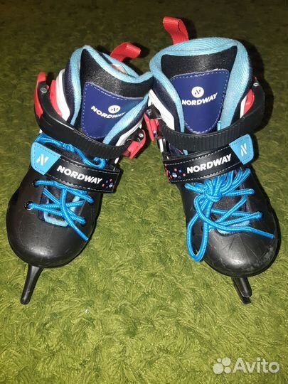 Коньки хоккейные детские раздвижные