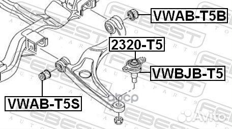 Сайлентблок vwab-T5B vwab-T5B Febest