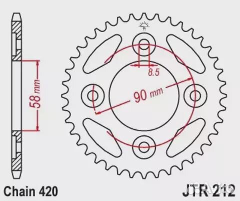 Звезда ведомая JTR212 34