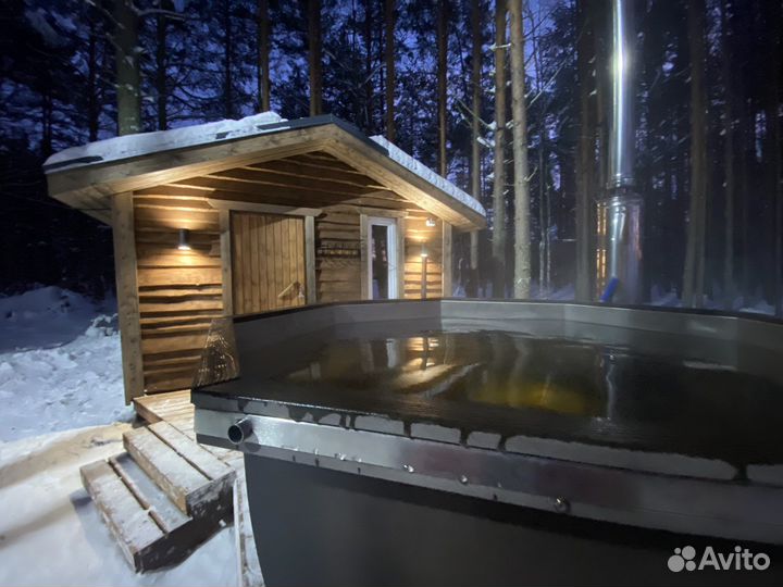 Банный чан на дровах