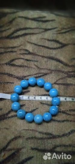 Бусы, браслет, серьги из бирюзы