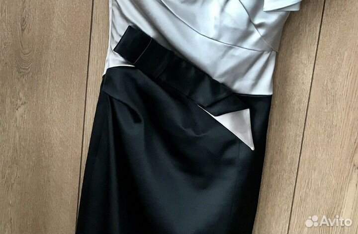 Вечернее чёрное платье футляр Karen Millen 40 42