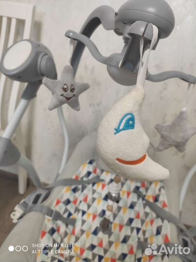 Электрокачели детские Luxmom+шезлонг 2в1