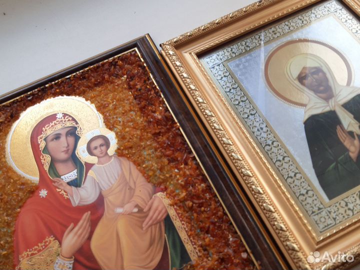 Иконы с янтарем
