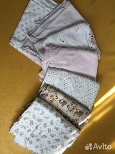 Муслиновые пеленки фланелевые байховые