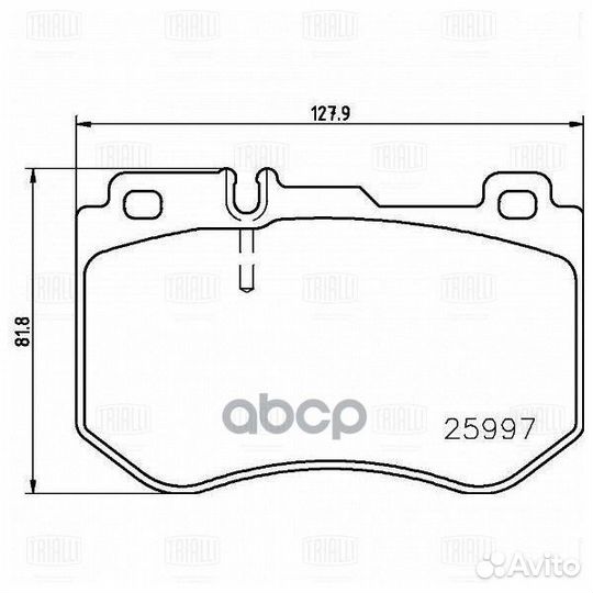 Колодки тормозные mercedes W205 14- передние L