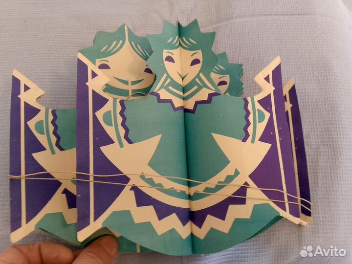 Новогодняя гирлянда бумажная СССР