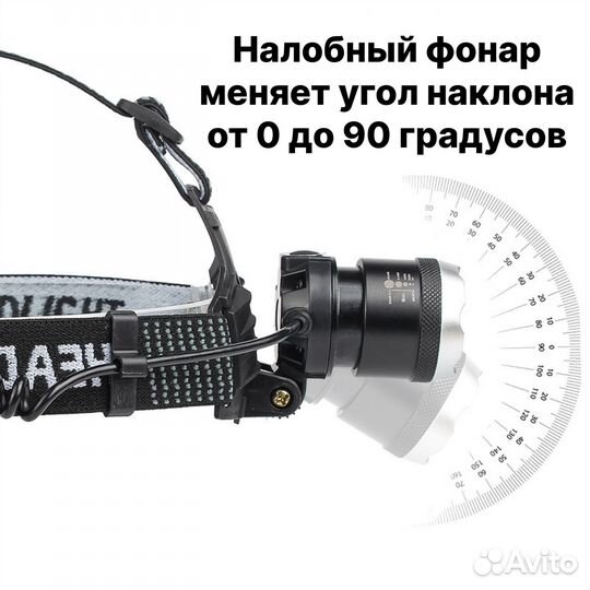 Налобный фонарь аккумуляторный