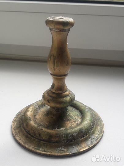 Подсвечник (подставка) латунь бронза старинный