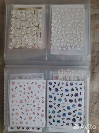 Наклейки на ногти на клеевой основе