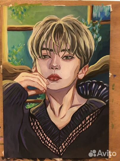 Картина гуашью