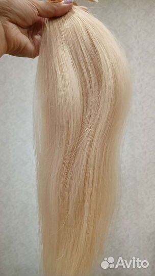 Волосы для наращивания 50 см блонд