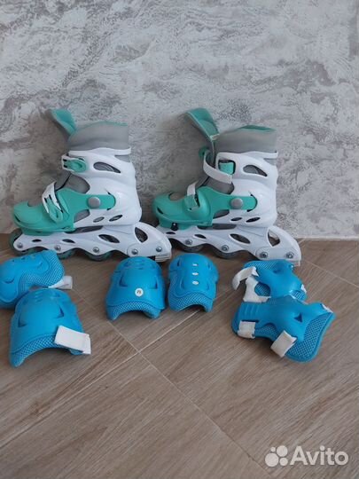Роликовые коньки детские с защитой