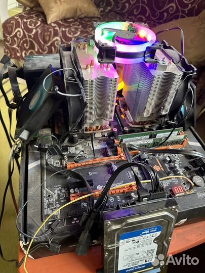 Рабочий пк 36 ядер 2шт Cpu xeon