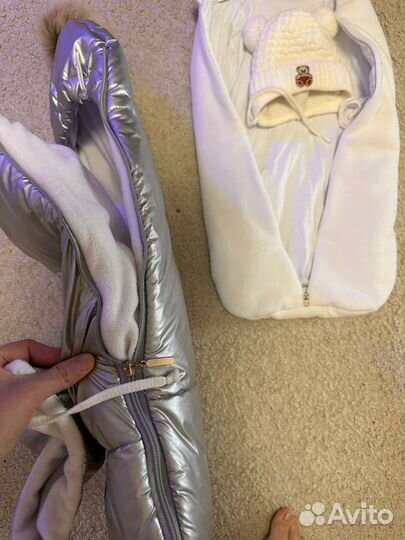 Зимний конверт в коляску на новорожденного