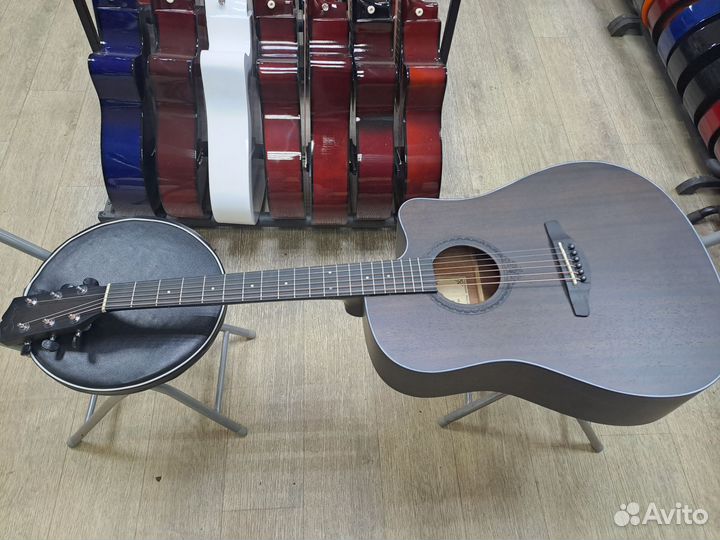 Гитара акустическая дредноут красное дерево